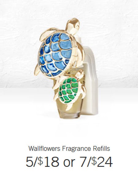 Wallflowers Fragrance Refills 5 for $18 or 7 for $24 from Bath & Body Works