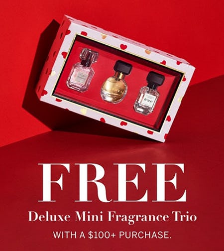 Free Deluxe Mini Fragrance Trio With $100+ Purchase