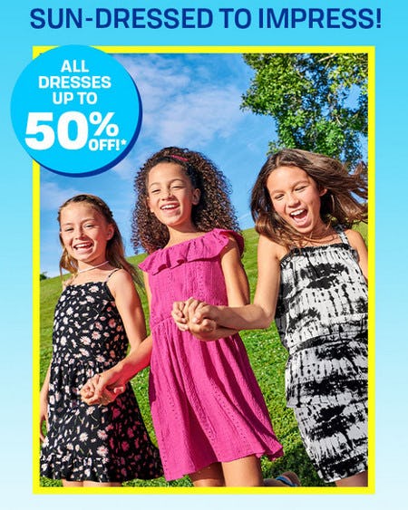 All Dresses Up to 50% Off from The Children's Place Gymboree