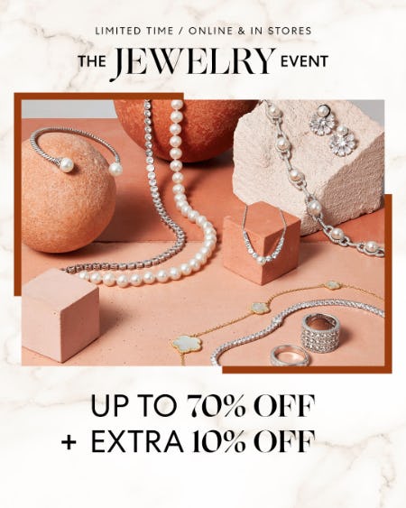 Jewelry Event: Up to 70% Off + Extra 10% Off
