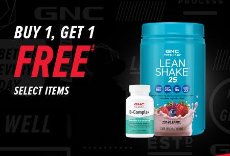 Buy 1, Get 1 Free Select Items from GNC