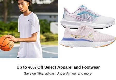 Up to 40% Off Select Apparel and Footwear from Dicks Sporting Goods