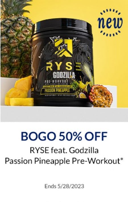 BOGO 50% Off RYSE from The Vitamin Shoppe