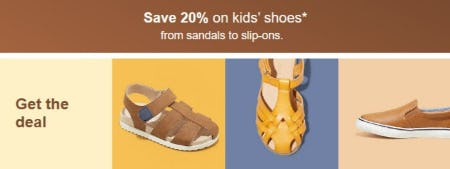 Save 20% on Kids' Shoes from Target