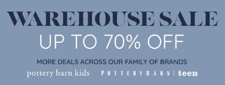 Warehouse Sale: Up to 70% Off from Pottery Barn Kids