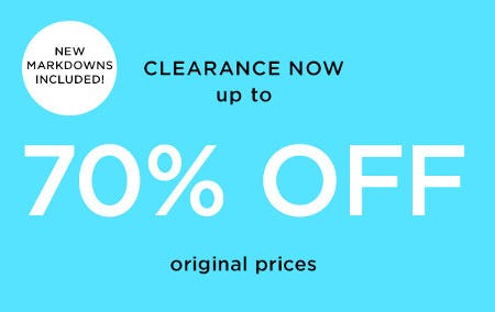 Clearance Now Up to 70% off Original Prices