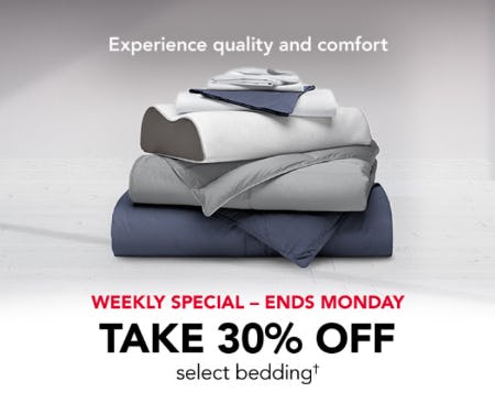 30% Off Select Bedding