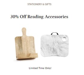 30% off Reading Accessories