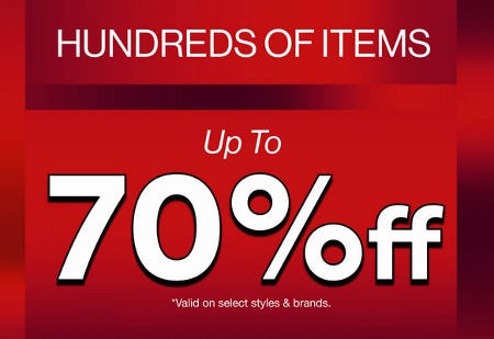 Hundreds of Items Up to 70% Off