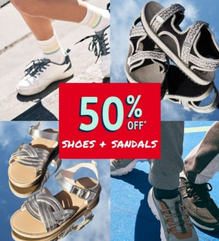 50% Off Shoes + Sandals