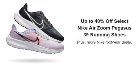 Up to 40% Off Select Nike Air Zoom Pegasus 39 Running Shoes from Dick's Sporting Goods