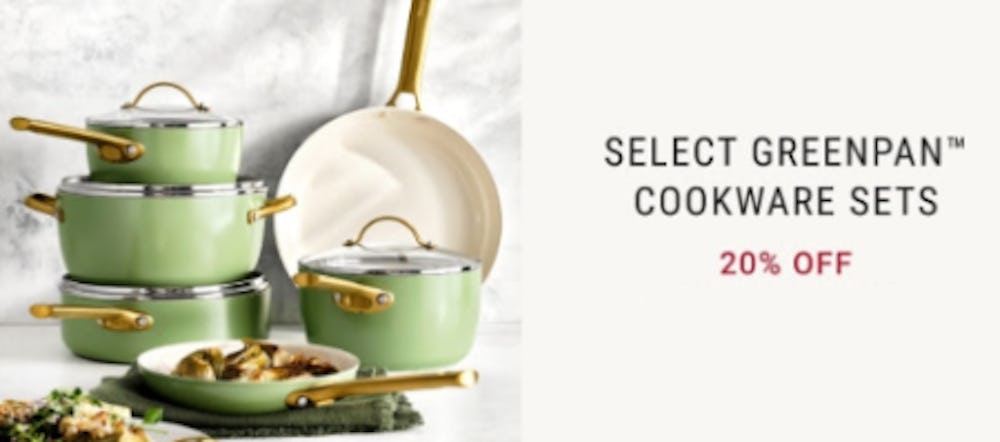 20% Off Select Greenpan Cookware Sets