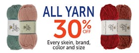 30% Off All Yarn