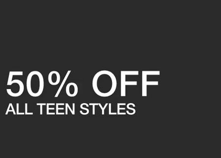 50% Off All Teen Styles from Gap