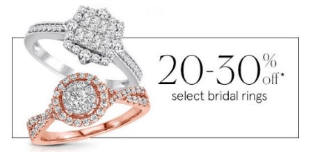 20-30% Off Select Bridal Rings from Kay Jewelers