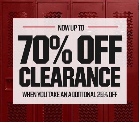 Now Up to 70% Off Clearance