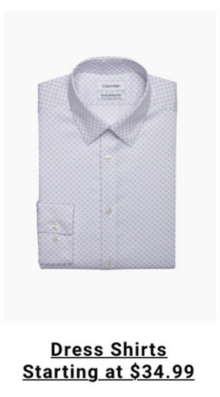 Dress Shirts Starting at $34.99 from Men's Wearhouse