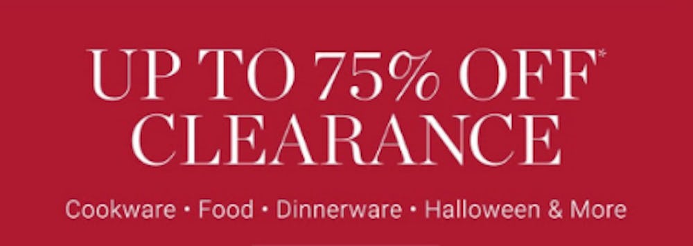 Up to 75% Off Clearance