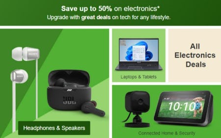 Save Up to 50% on Electronics