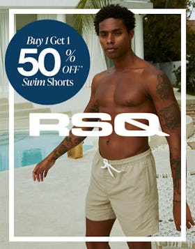 RSQ Buy 1 Get 1 50% Off Swim Shorts