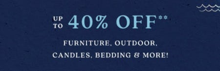 Up to 40% Off Furniture, Outdoor, Candles, Bedding & More from Anthropologie