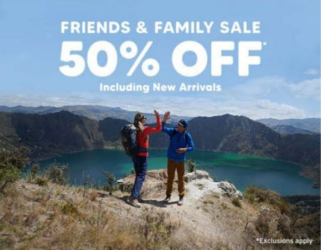Friends & Family Sale 50% Off