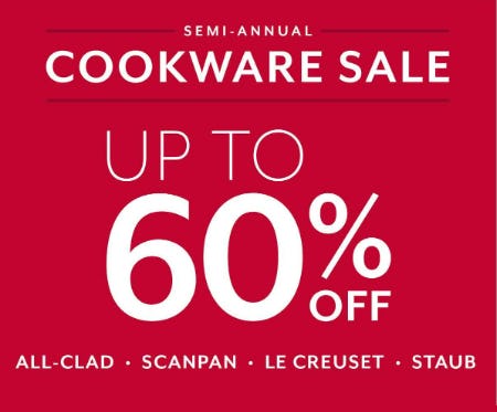 Cookware Sale Up to 60% Off from Sur La Table