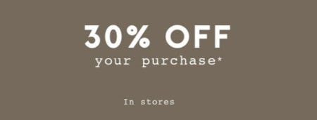 30% Off Your Purchase from Madewell