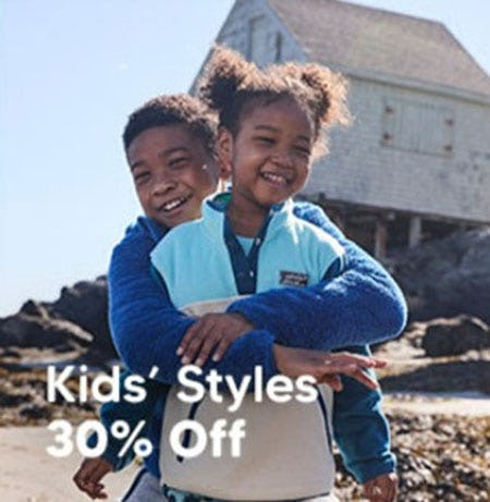 Kids' Styles 30% Off