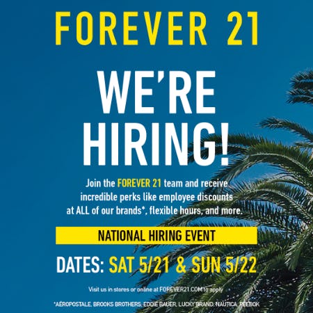 National Hiring Event from Forever 21