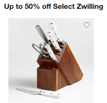 Up to 50% off Select Zwilling