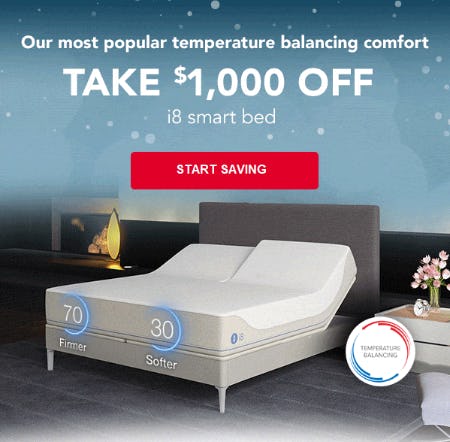 $1,000 Off i8 Smart Bed from Sleep Number                            