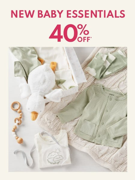 New Baby Essentials 40% Off from Carter's