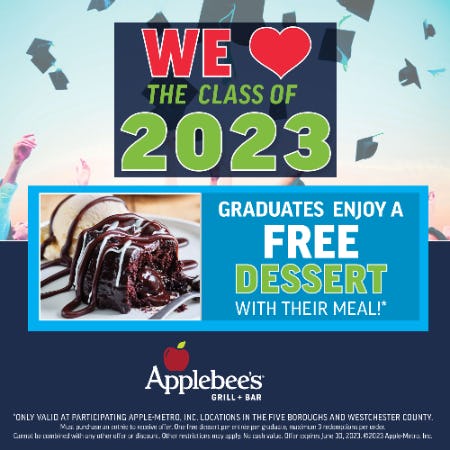 Graduation Special Offer from Applebee's