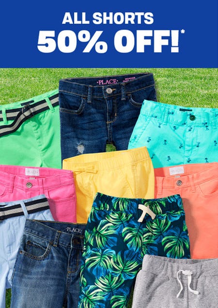 All Shorts 50% Off from The Children's Place
