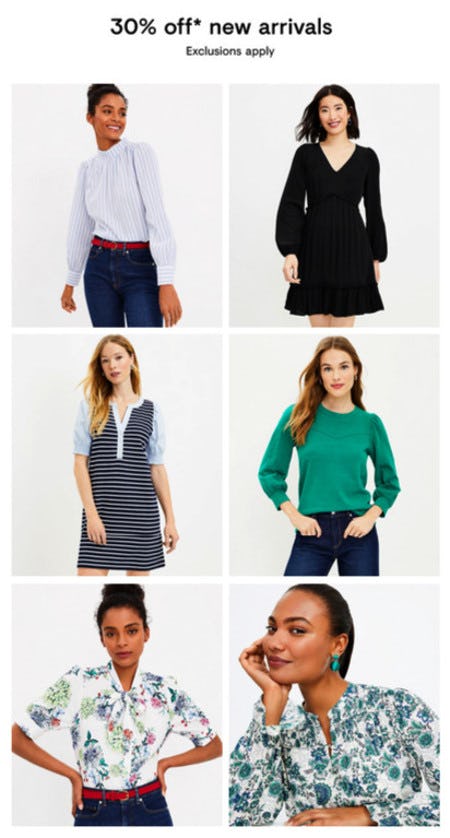 30% Off New Arrivals from Loft