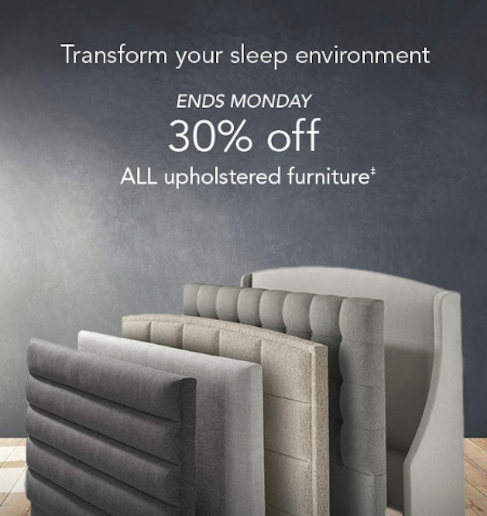 30% Off All Upholstered Furniture