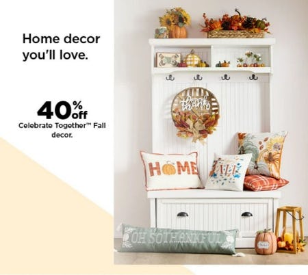 40% Off Celebrate Together Fall Decor from Kohl's                                  
