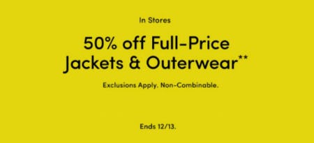 50% Off Full-Price Jackets & Outerwear from Ann Taylor