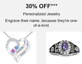30% Off Personalized Jewelry