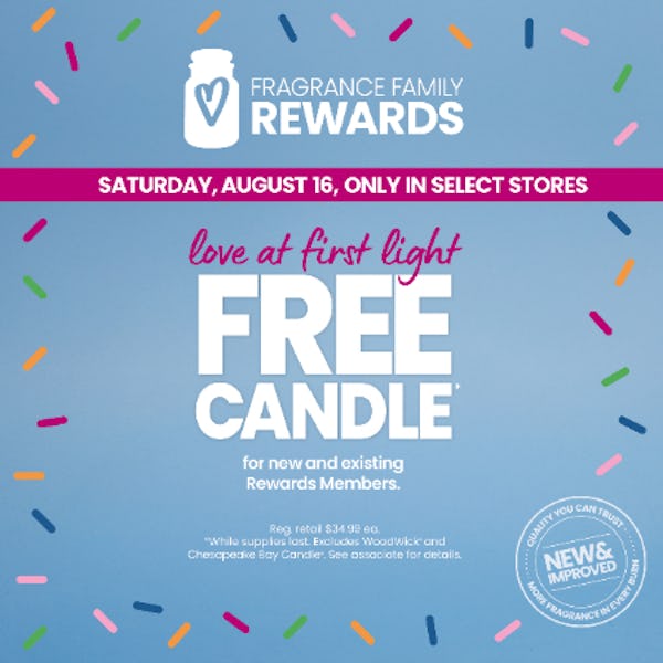 Free Candle, One Day Only Event!
