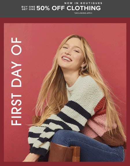 Buy One, Get One 50% Off Clothing from Francesca's