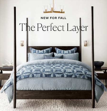 New for Fall: The Perfect Bedding Layer from Pottery Barn