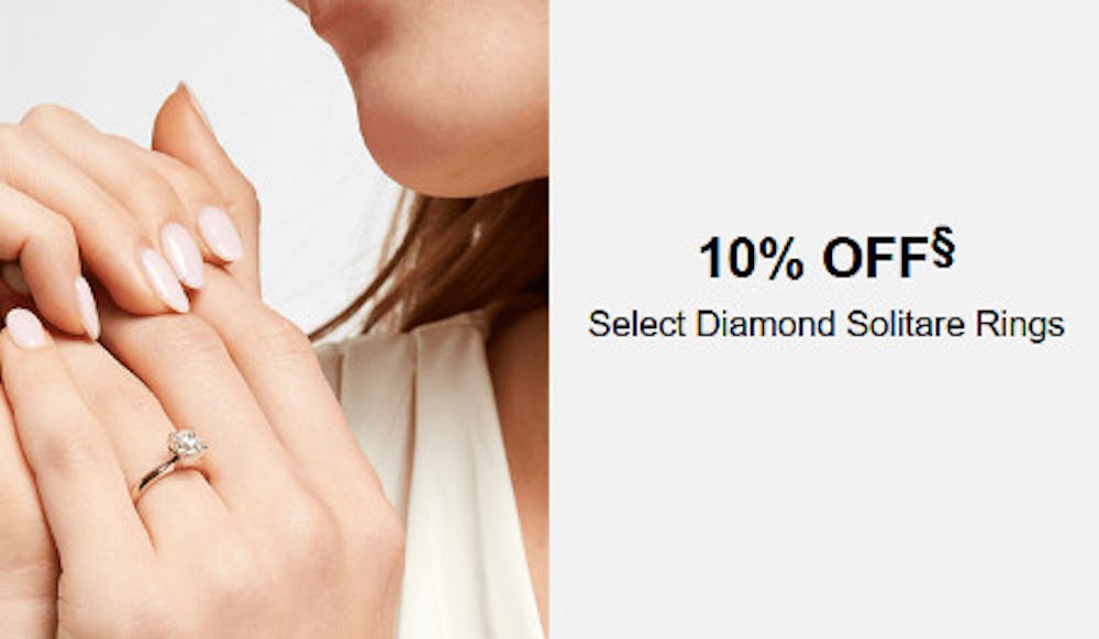 10% off Select Solitaire Rings