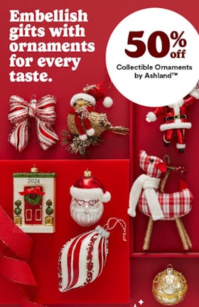 50% Off Collectible Ornaments by Ashland