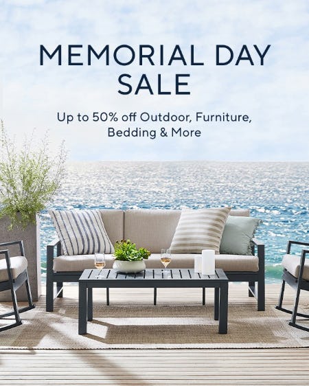 Up to 50% Off Memorial Day Sale from Pottery Barn