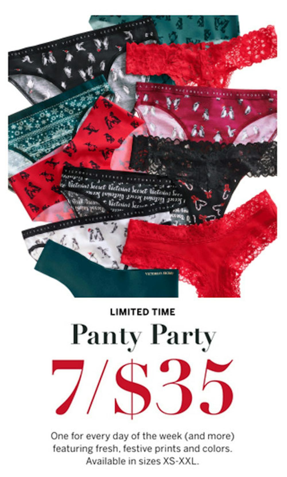 7 for $35 Panties