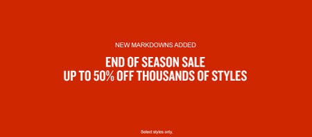 Up to 50% Off Thousand of Styles