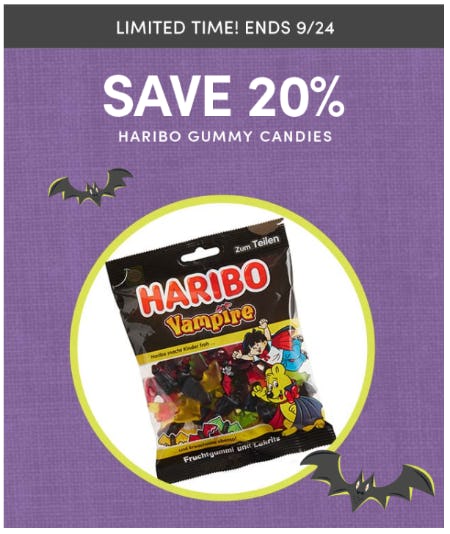 20% Off Haribo Gummy Candies