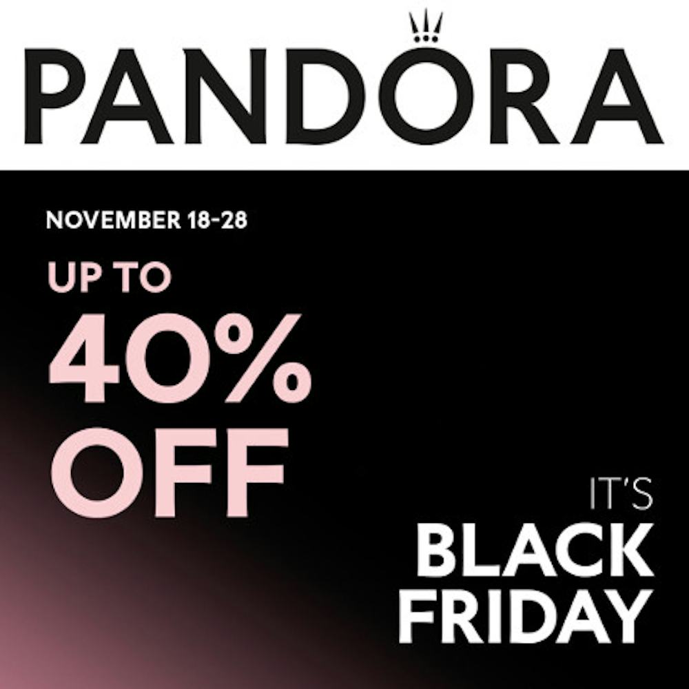 Receive up to 40% off your Pandora purchase